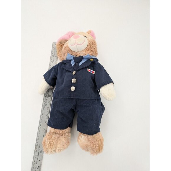 Build a Bear Floppy Ear Rabbit Bunny 17" brown 2 piece‎ Military Uniform - Picture 2 of 8